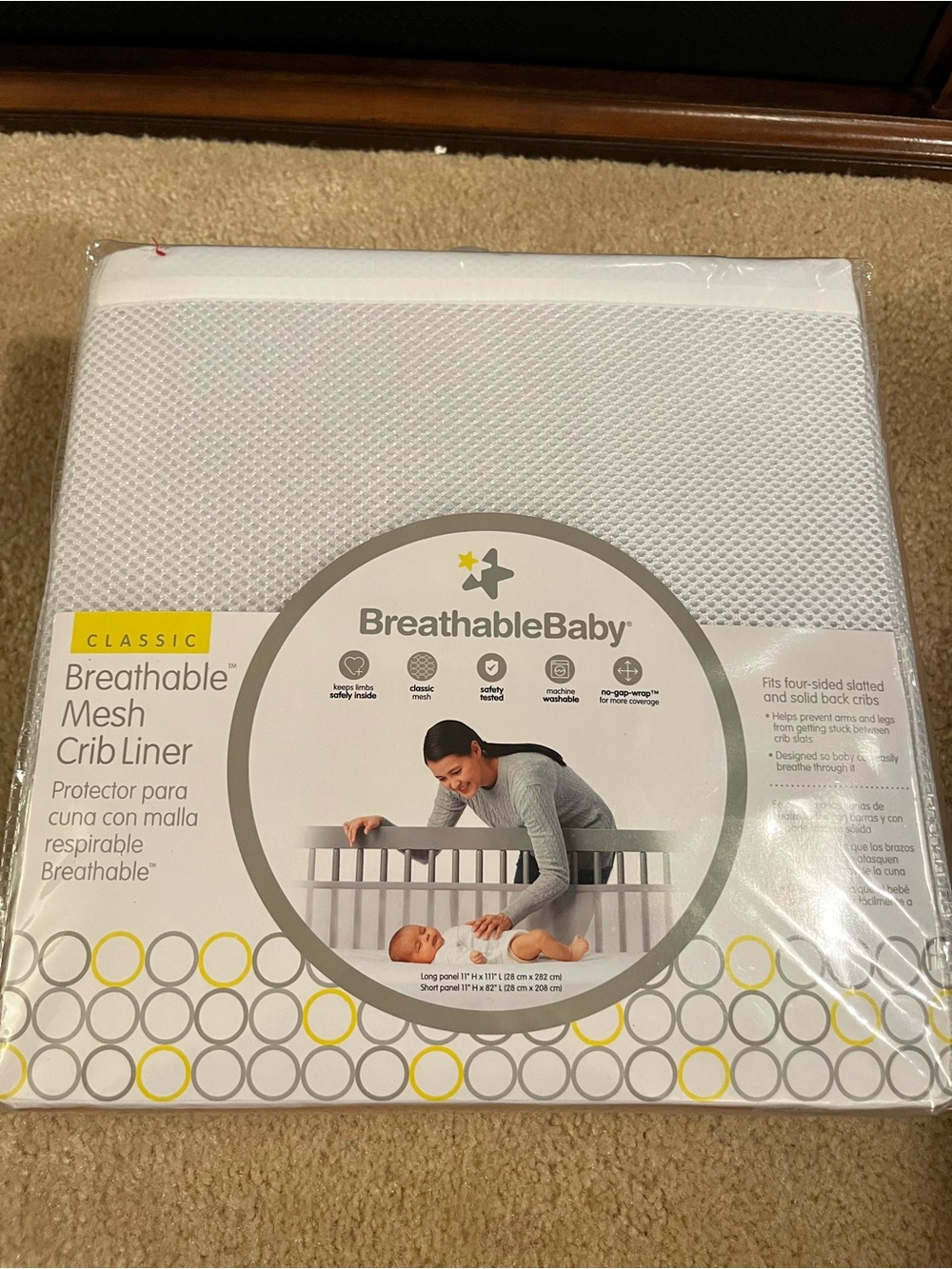 New Breathable Baby Classic Mesh Crib Liner